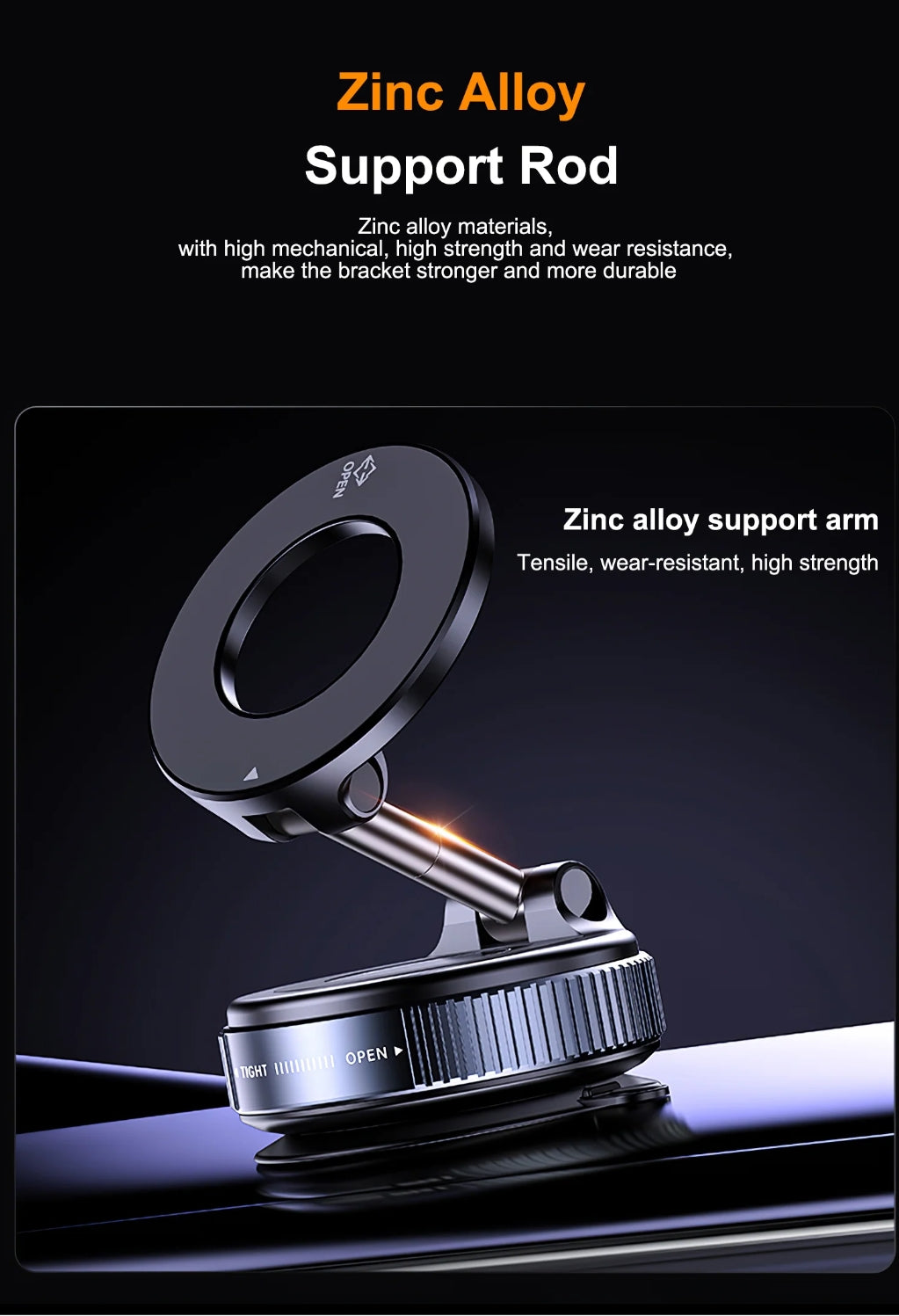 Foldable 360° Magnetic Suction Phone Holder – Universal Fit
