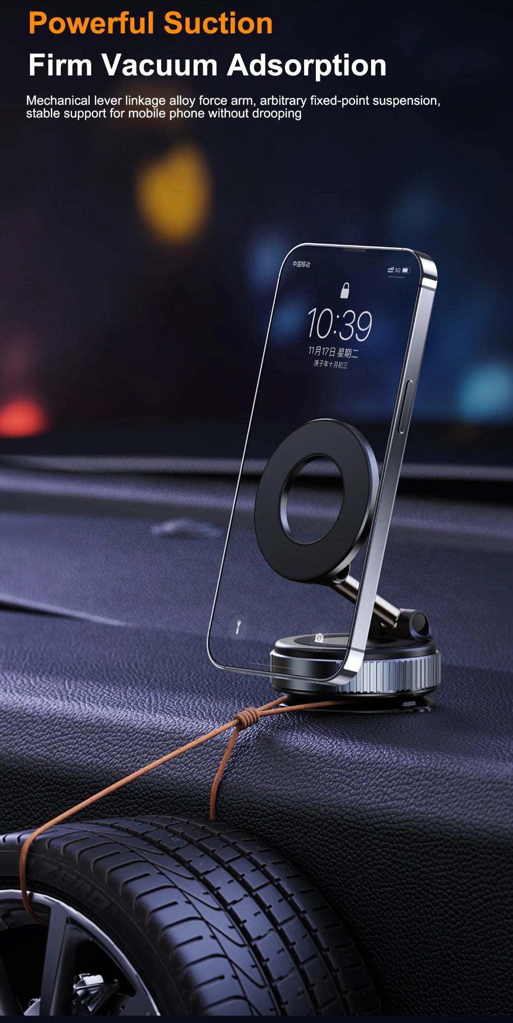Foldable 360° Magnetic Suction Phone Holder – Universal Fit